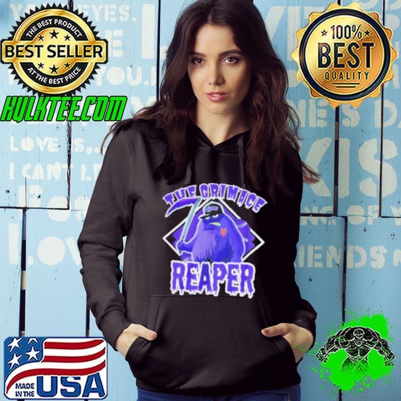 The Grimace Reaper Queens baseball parody MLB Hoodie