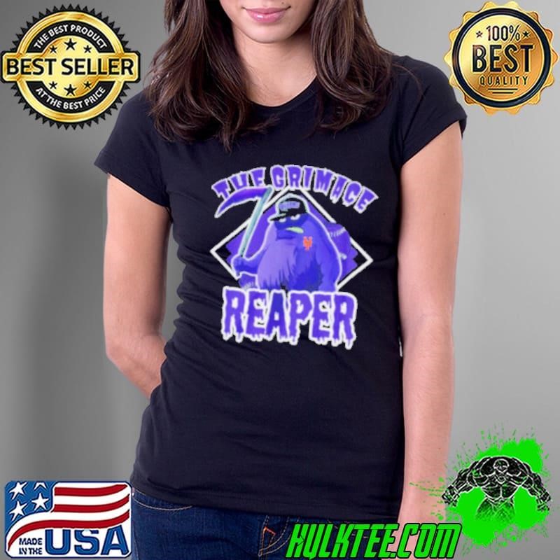 The Grimace Reaper Queens baseball parody MLB Ladies Tee