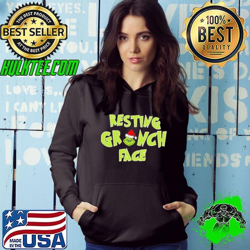 The Grinch Santa Resting Grinch Face Hoodie