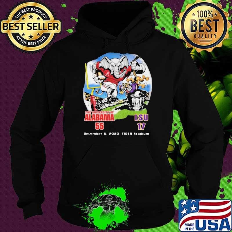 The University Of Alabama 55 Lsu 17 December 6 2020 Tiger Stadium Hoodie