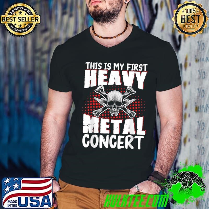 This Is My First Heavy Metal Concert Skull Halloween Guys V Neck