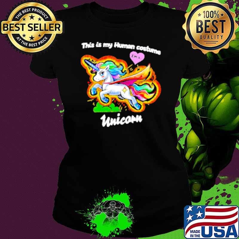 This Is My Human Costume Magic Halloween Unicorn Shirt