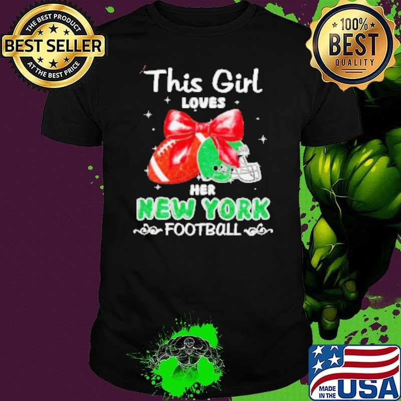 This girl loves her New York Jets Football faux glitter shirt