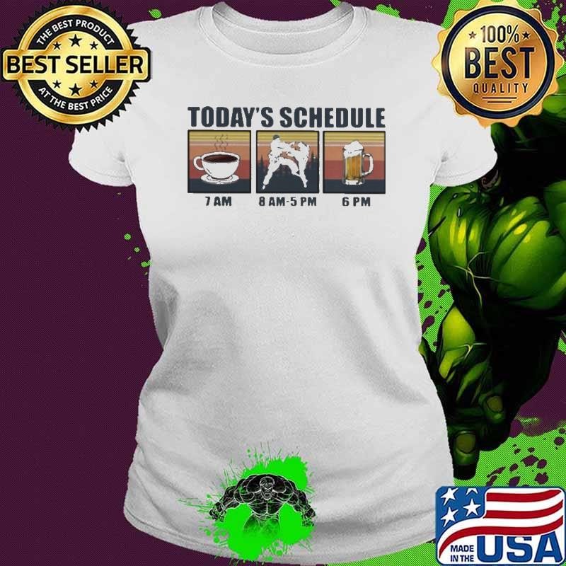Today Schedule Karate Coffee Beer Vintage shirt