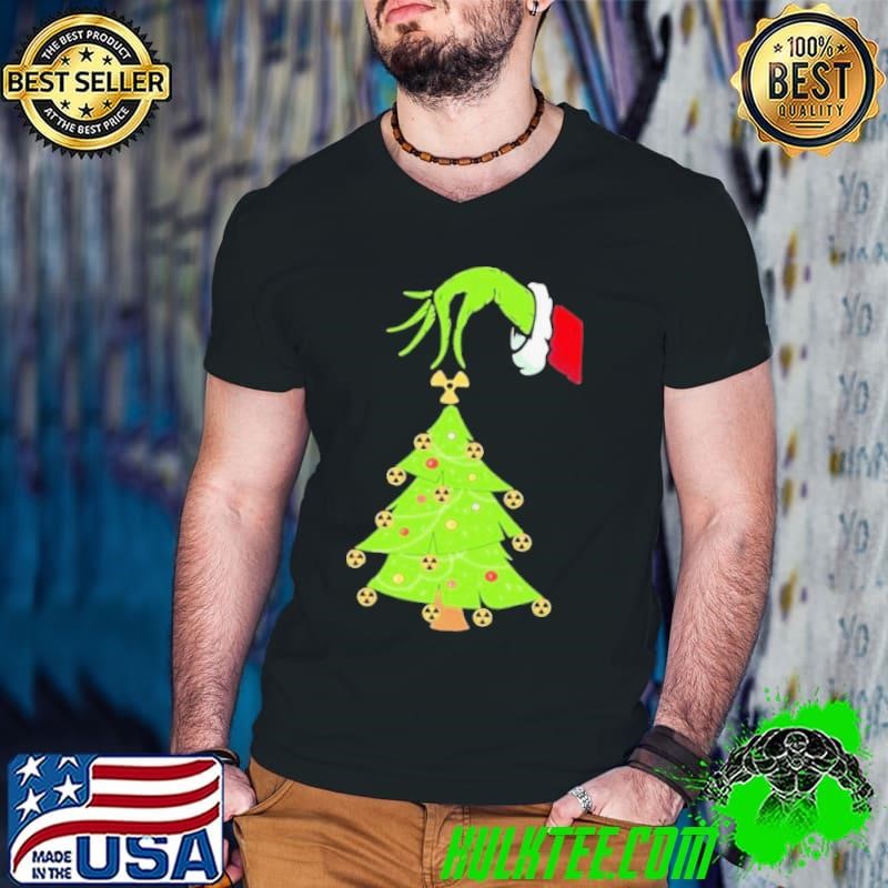 Top Christmastree Merry Xmas Grinch Guys V Neck