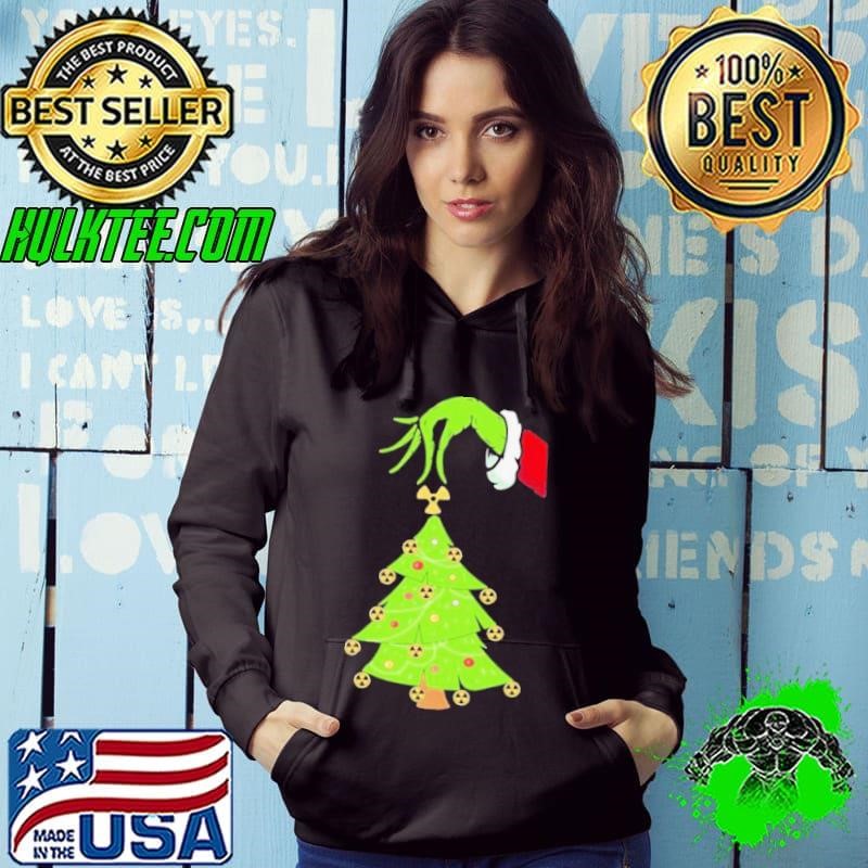 Top Christmastree Merry Xmas Grinch Hoodie