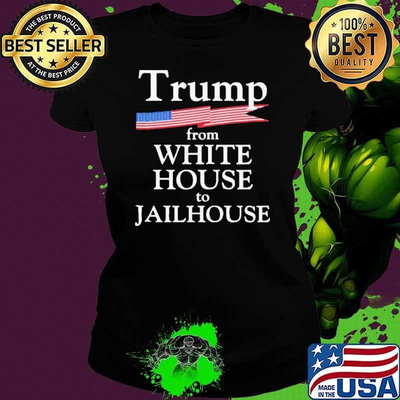 Trump Story From White House To Jailhouse American Flag Ladies tee