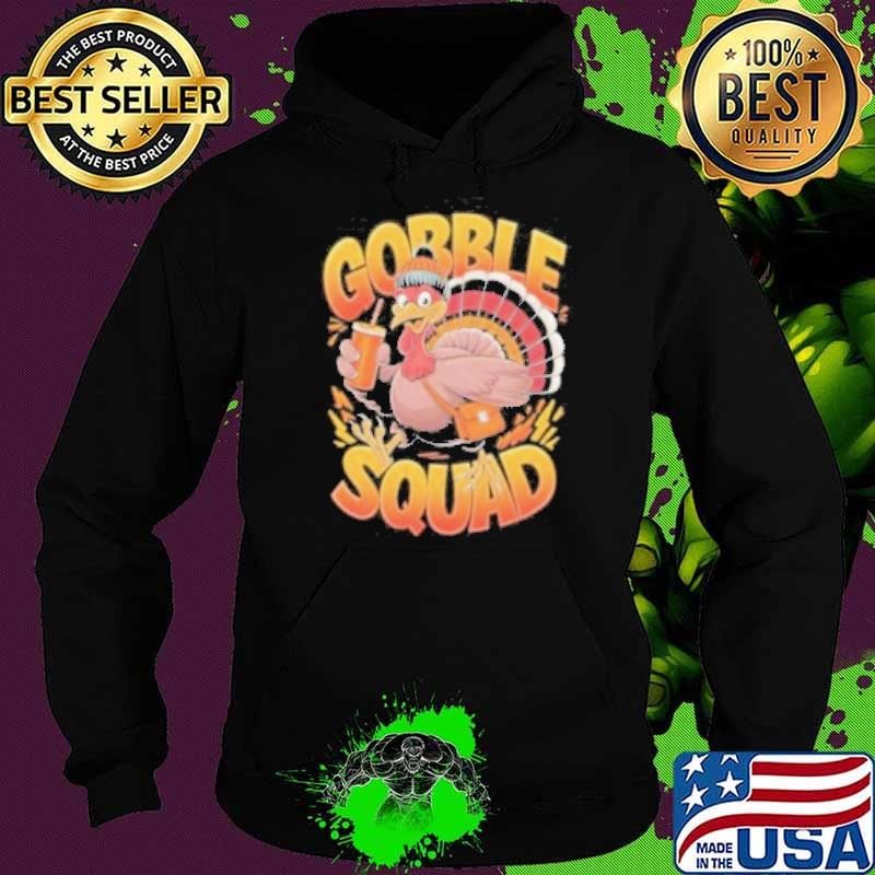 Turkey Gobble Squad Group Matching Thanksgiving 2024 Hoodie