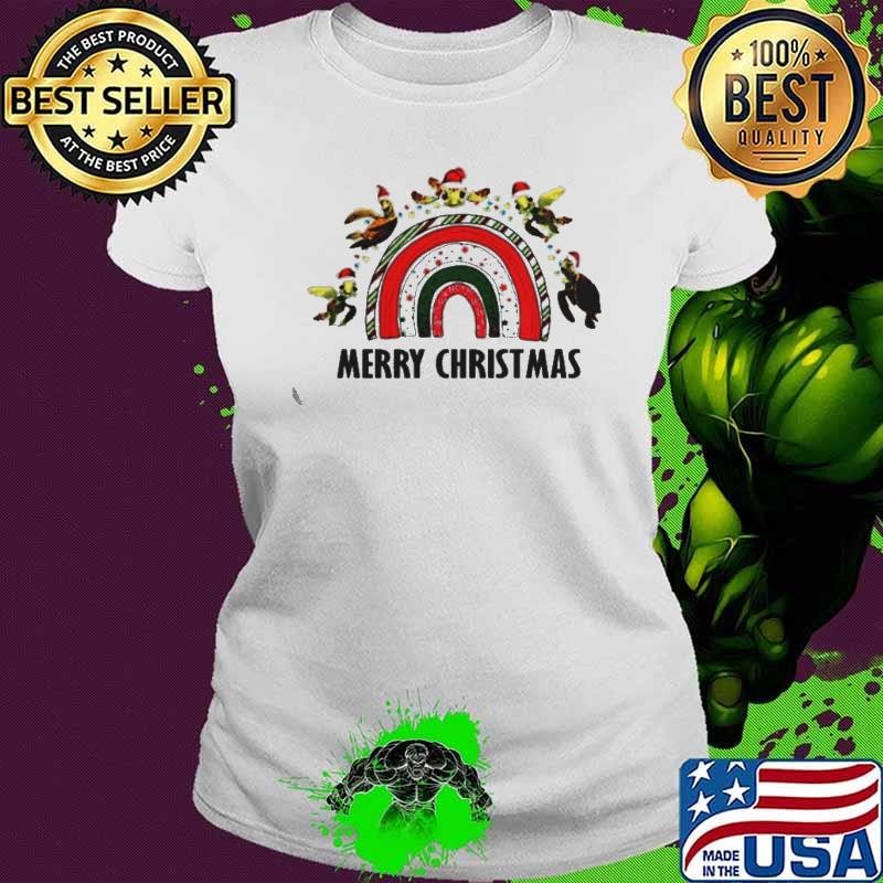 Turtles in Nemo rainbow Merry Christmas shirt