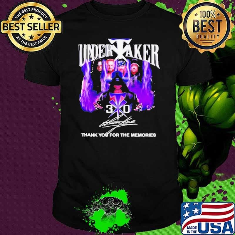 Undertaker 30 thank you for the memories signature shirt