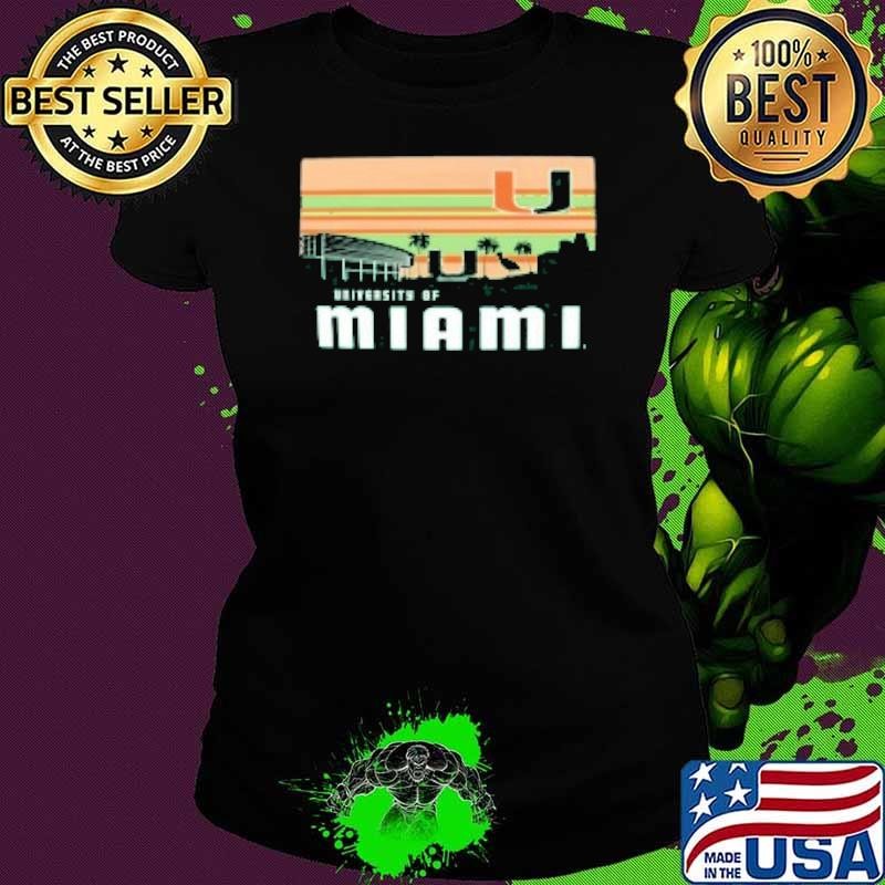 University Of Miami Hurricanes Campus Skyline Retro Shirt