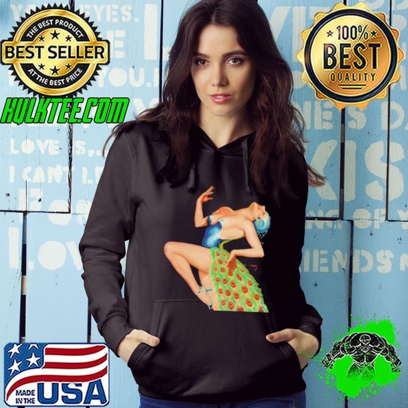 Vintage Peacock Pin Up Girls Classic Sexy Retro Pinup Girl Hoodie