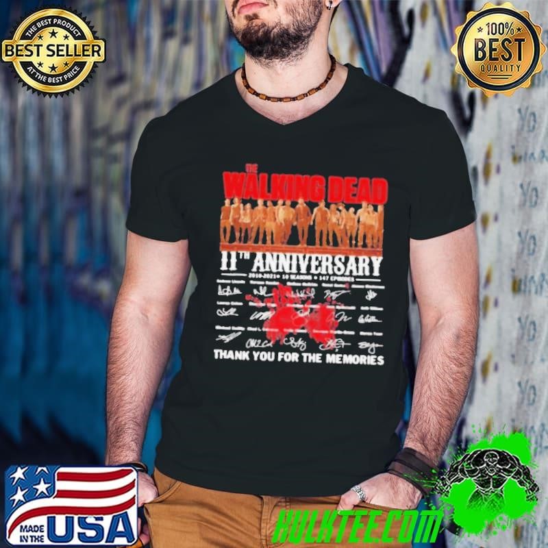 Walking Dead 11st Anniversary 2000 2021 Thank You For The Memories Signature shirt
