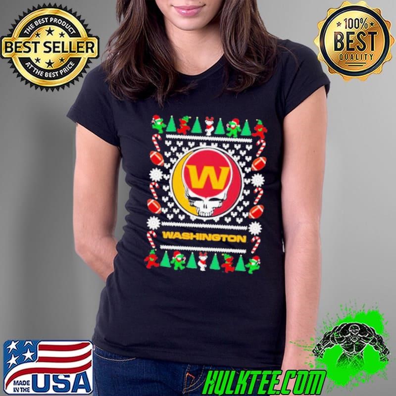 Washington Football Team Grateful Dead Ugly Christmas Ladies Tee