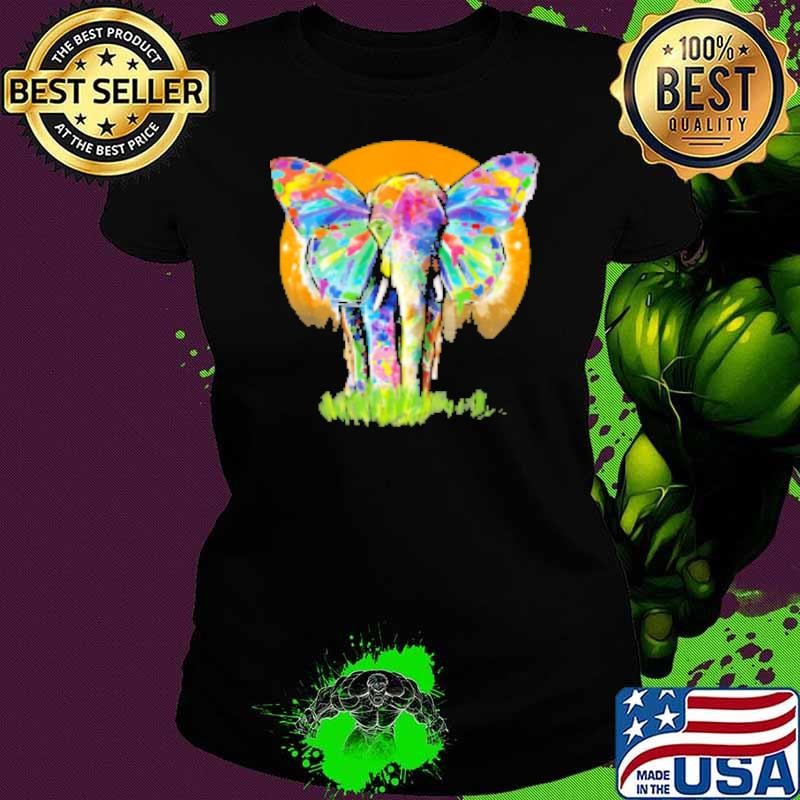 Wild Elephant Color Beautiful Ladies tee