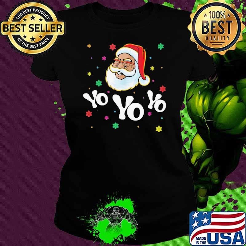Yo Yo Yo Santa Claus Afro American Africa Black Hip Hop Rap shirt
