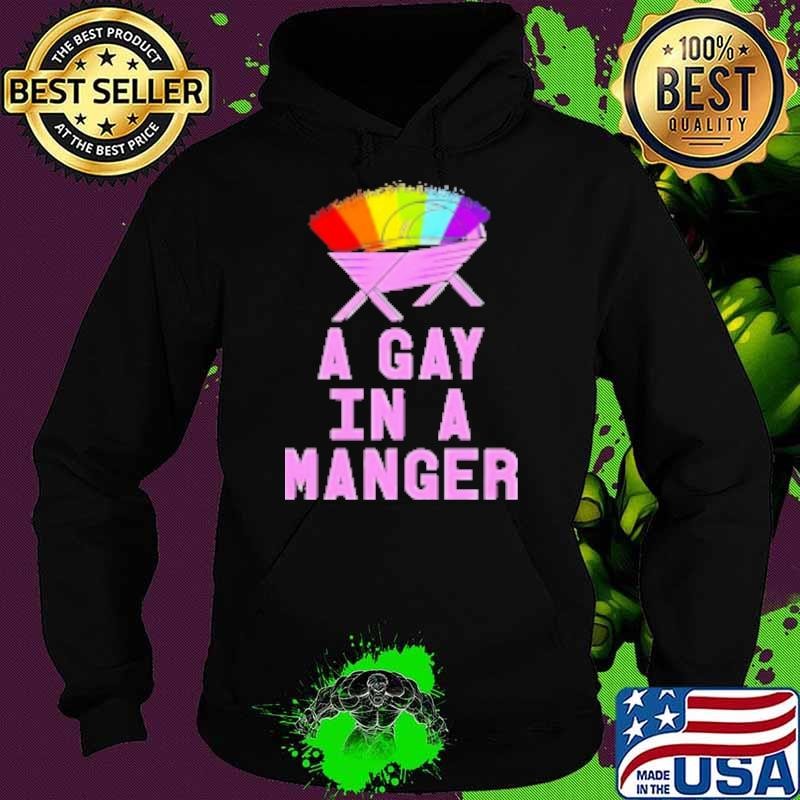 A gay in a manger Christmas jumper Hoodie