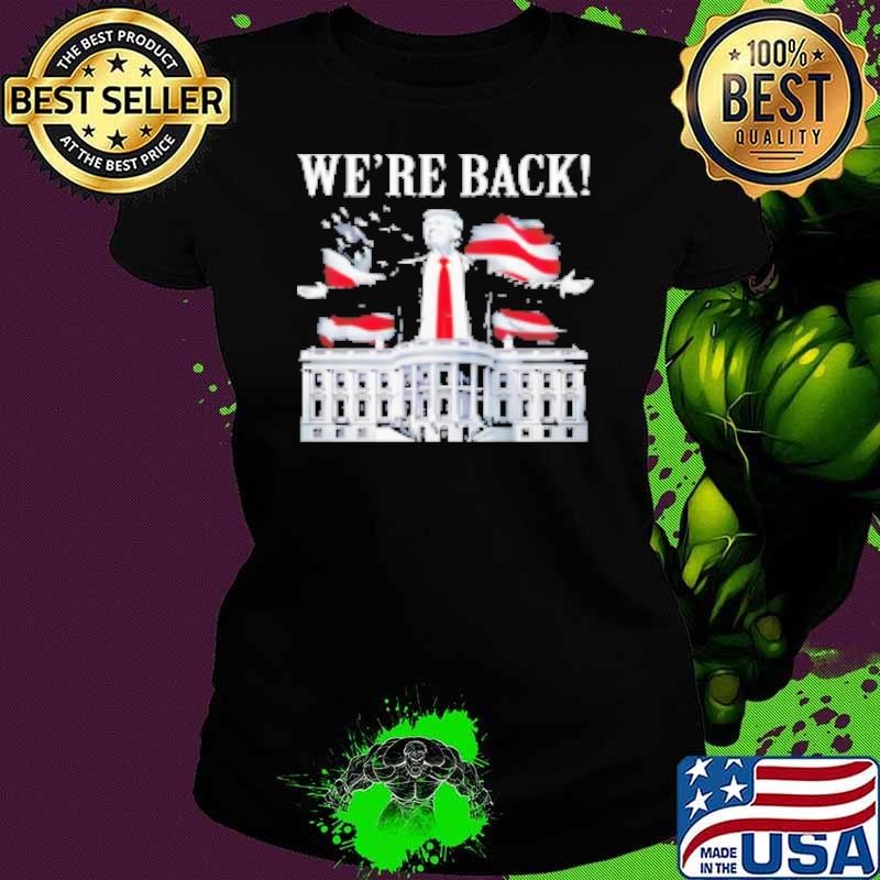 Adam Calhoun wearing Donald Trump we're back White House Shirt