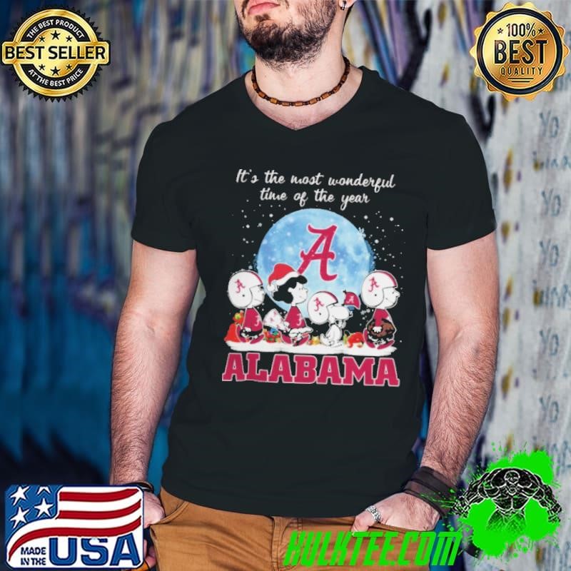 Alabama Crimson Tide It The Most Wonderful Time Of The Year Peanut Characters Christmas Shirt