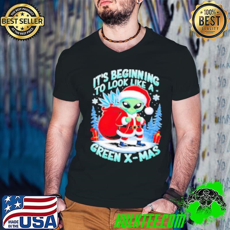 Alien Green Christmas Holiday 2024 Shirt