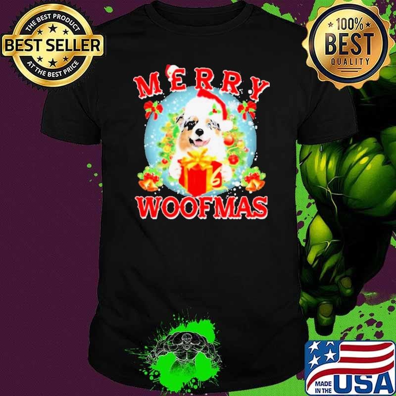 Australian Shepherd Santa Merry Woofmas Christmas shirt
