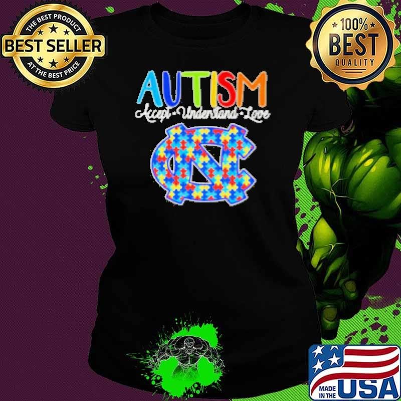 Autism accept understand love North Carolina Tar Heels shirt