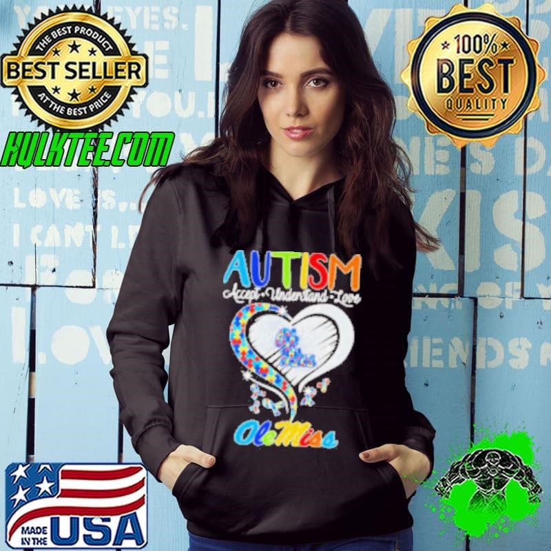Autism accept understand love Ole Miss Rebels Hoodie