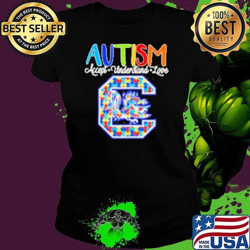 Autism accept understand love South Carolina Gamecocks Ladies tee