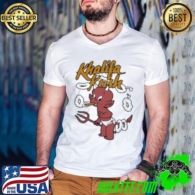 Awesome Official Khalifa Kush Devil Baby Smoke Guys V Neck