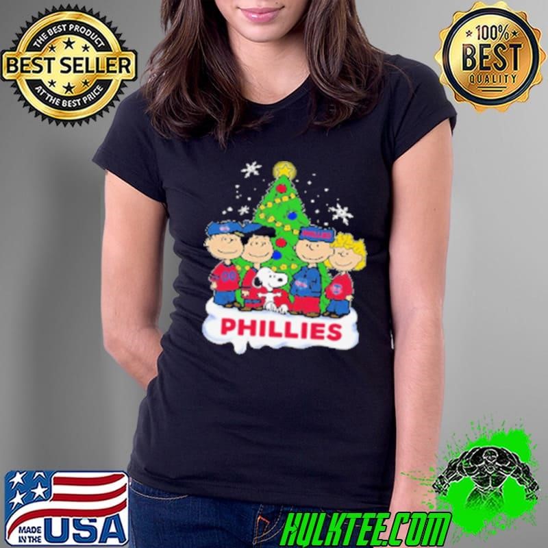 Awesome Philadelphia Phillies Snoopy Peanuts Christmas 2024 Ladies Tee