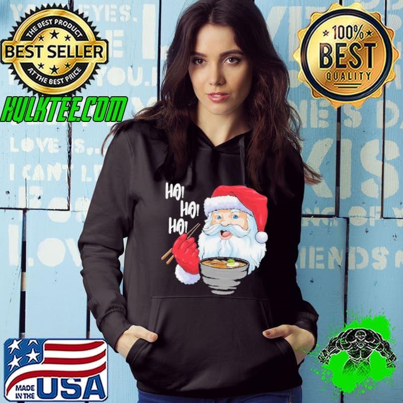 Awesome Santa Claus Eats Noodles Merry Christmas shirt