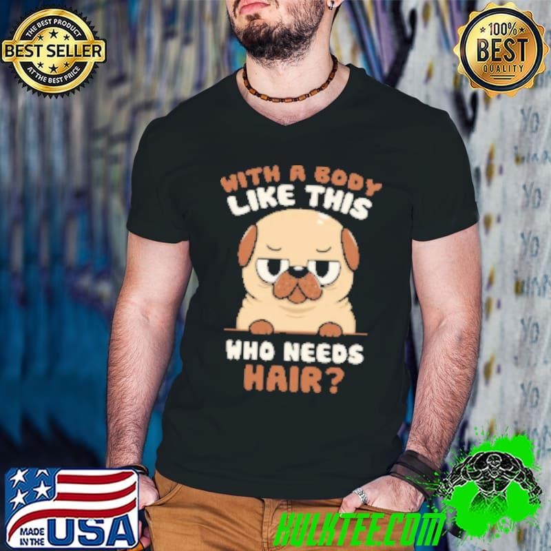 Bald Pug Funny Dog by Tobe Fonseca Guys V Neck