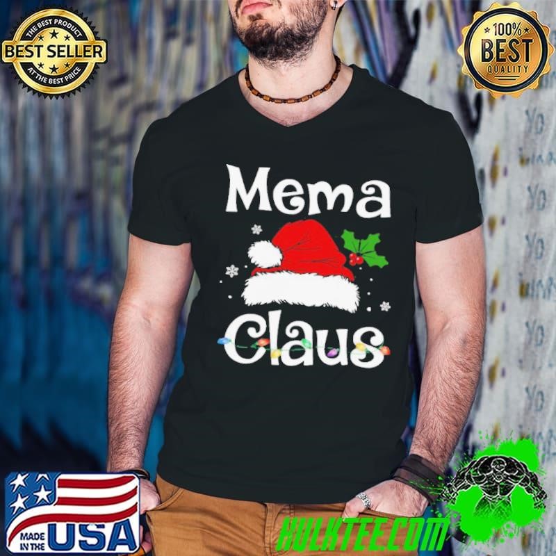 Beautiful Mema Claus Christmas Family Group Matching Pajama shirt