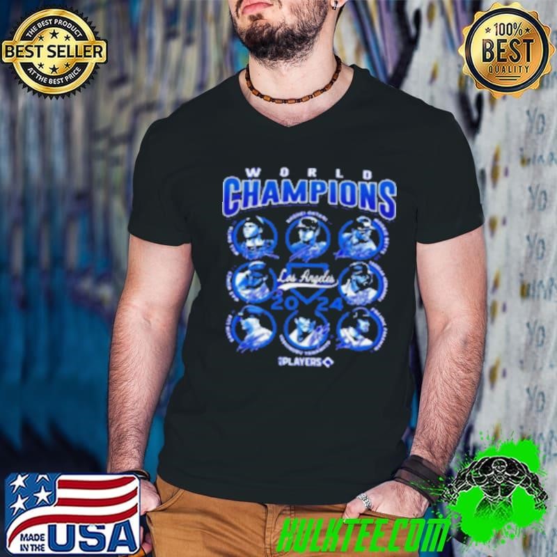 Best Los Angeles Dodgers Royal 2024 World Series Champions Player Guys V Neck