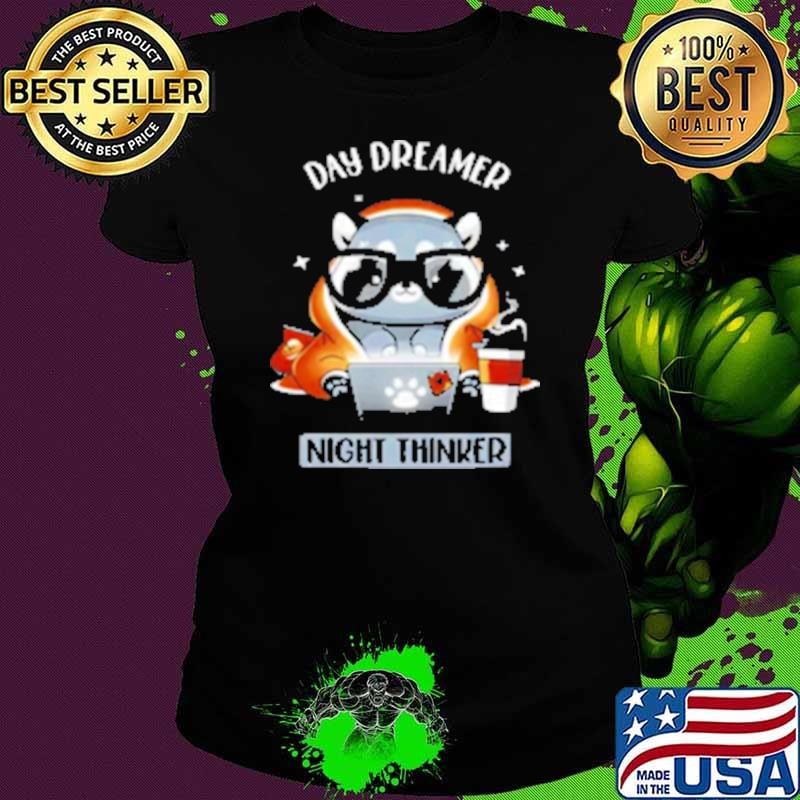 Best Nocturnal Personality Cute Nerdy Raccoon Shirt