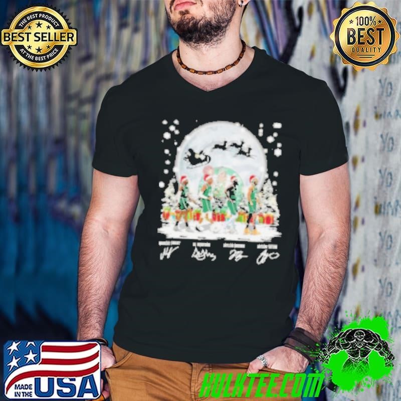 Boston Celtics Abbey Road 2024 Merry Christmas Signatures 2024 Shirt