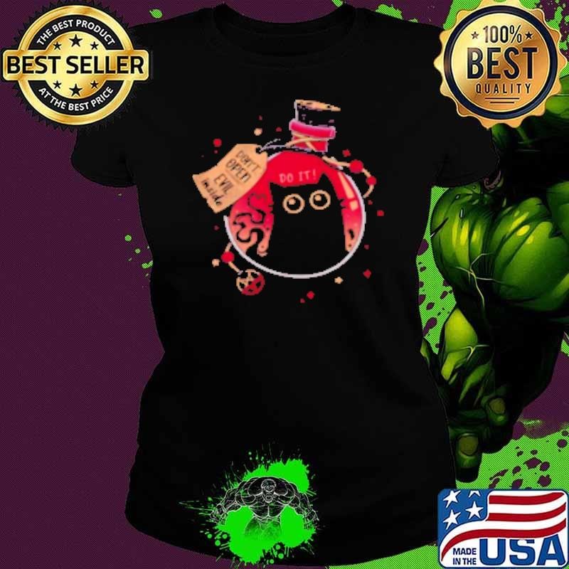 Bottled Menace Evil Black Cat Shirt