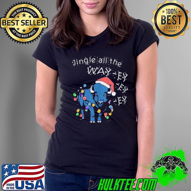 Buffalo Bills Christmas Hey ey ey ey, Holiday Ladies Tee