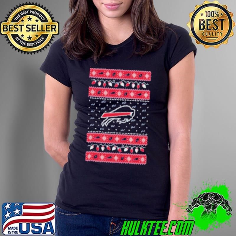 Buffalo Bills Holiday Lights Ladies Tee