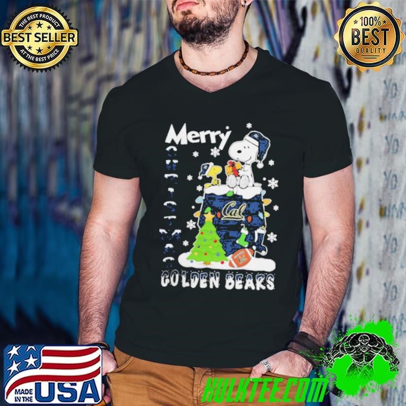 California Golden Bears Snoopy And Woodstock Merry Christmas Shirt