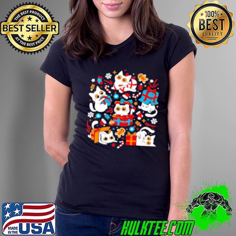 Cat party Christmas gifts Ladies Tee