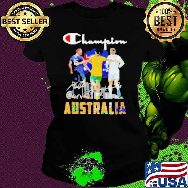 Champion Australia players signatures shirt