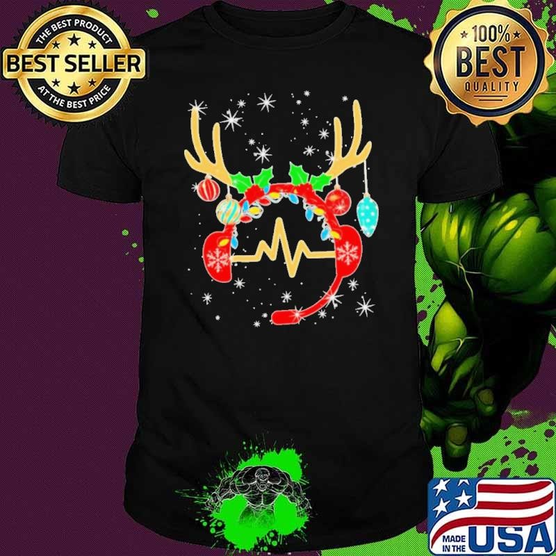 Christmas Gamer Reindeer Headset Heartbeat Unisex
