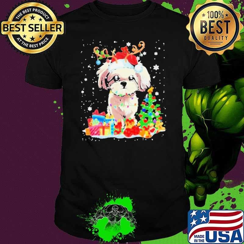 Christmas Shih Tzu Xmas Lights Reindeer Santa Shih Tzu Dog Unisex