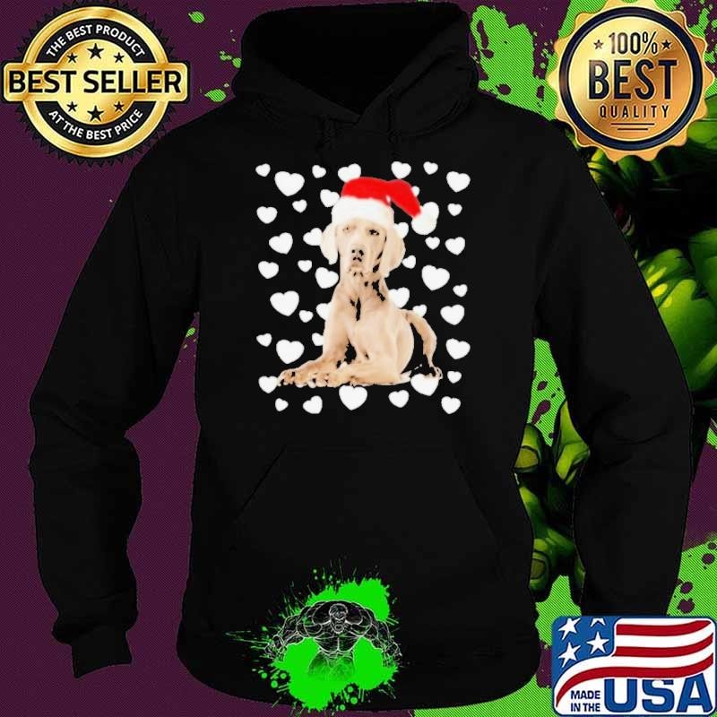 Christmas Weimaraner Santa Hat Holiday Dog Shirt