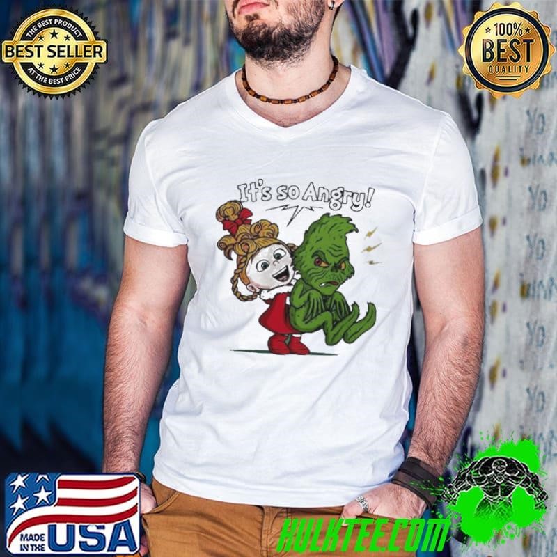 Cindy Lou Who and Grinch it’s so angry Merry Christmas Guys V Neck