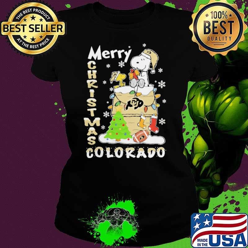 Colorado Buffaloes Snoopy And Woodstock Merry Christmas Shirt
