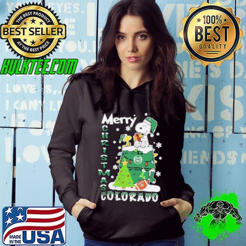 Colorado State Rams Snoopy And Woodstock Merry Christmas Hoodie