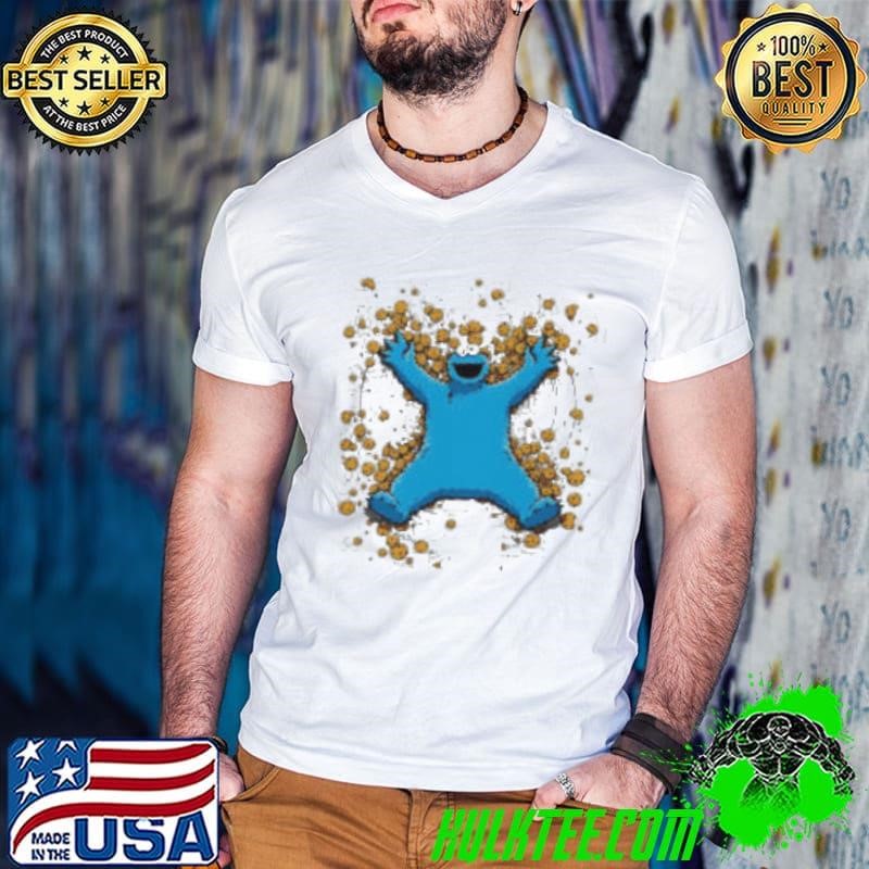 Cookie Monster Cookie Angel cartoon Guys V Neck