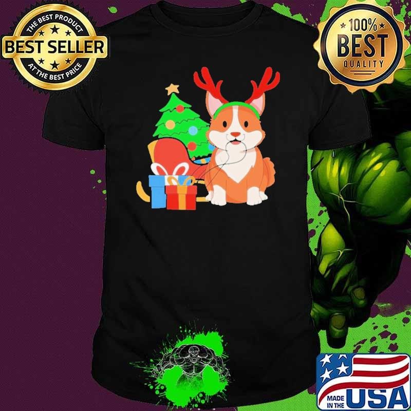 Corgi Dog Santa Reindeer Christmas Unisex
